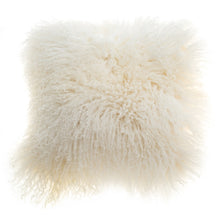 Load image into Gallery viewer, Mongolian Sheepskin Lambswool Cushion 40cm NATURAL