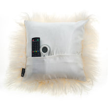 Load image into Gallery viewer, Mongolian Sheepskin Lambswool Cushion 40cm NATURAL