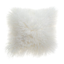 Load image into Gallery viewer, Mongolian Sheepskin Lambswool Cushion 40cm WHITE POP
