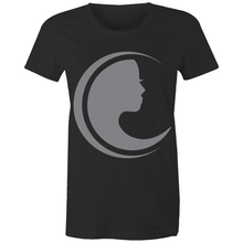 Load image into Gallery viewer, deLadonica Womens Crew T-Shirt White Navy Black