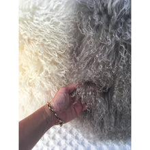 Load image into Gallery viewer, Mongolian Lambswool Cushion 40cm White, Cushion covers, cushion designs, cushions Australia, cushions Brisbane, cushions online, floor cushions, floor cushions Australia, floor cushions Brisbane, floor cushion covers, lounge cushions, lounge cushions Australia, lounge cushions Brisbane, lounge cushion covers, lounge décor, bedroom décor, bedroom cushions, bedroom cushions Australia, bedroom cushions Brisbane, bedroom cushions online, bedroom cushion ideas, ipad holder, ipad holder stand,