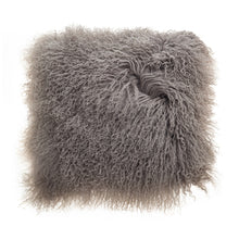 Load image into Gallery viewer, Mongolian Sheepskin Lambswool Cushion 40cm GREY