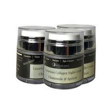 Load image into Gallery viewer, Luxurious Chamomile Collagen Night Cream 45ml Chrome Airless Pump Jar