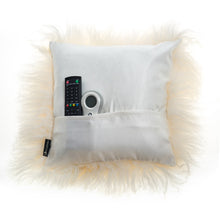 Load image into Gallery viewer, Mongolian Sheepskin Lambswool Cushion 40cm NATURAL
