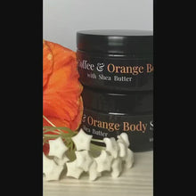 Load and play video in Gallery viewer, Coffee &amp; Orange Body Scrub with Shea Butter 100ml
