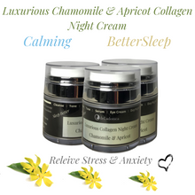 Load image into Gallery viewer, Luxurious Chamomile Collagen Night Cream 45ml Chrome Airless Pump Jar
