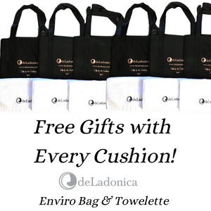 free gift, gift idea, floor cushion, enviro bag, towel, towelette, deladonica,lambswool cushion, lambswool,